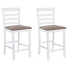 Image de Lot de 2 chaise de bar H. 96 cm non empilable non pliable interieur en plastique blanc