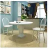 Image de Chaise de salle à manger 2 pcs Rond Bois Blanc