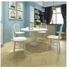 Image de Chaise de salle à manger 4 pcs Rond Bois Blanc