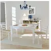 Image de Chaise de salle à manger 2 pcs Carrée Bois Blanc