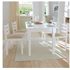 Image de Chaise de salle à manger 4 pcs Carrée Bois Blanc