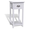 Image de Table de chevet avec 1 tiroir Blanc
