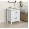 Image de Table de chevet 2 pcs avec 2 tiroirs Blanc