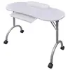 Image de Table à manucure pliable avec roulettes Blanc