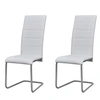 Image de Chaise de salle à manger 2 pcs Cantilever Blanc