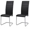 Image de Chaise de salle à manger 2 pcs Cantilever Noir