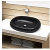 Image de Vasque ovale céramique Noir pour salle de bain
