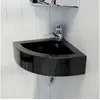 Image de Lavabo avec trou de trop plein 45x32x12,5 cm Noir