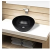 Image de Bassin d évier rond céramique Noir pour salle de bain