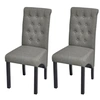 Image de Chaise de salle à manger 2 pcs Tissu Gris foncé