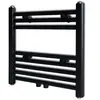 Image de Sèche-serviettes Porte-serviette à rails droits Noirs de 480x480 mm 141904