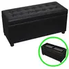Image de Pouf de rangement Cuir synthétique Noir