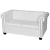 Image de Canapé à 2 places Cuir synthétique Blanc
