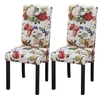 Image de Chaise à manger 2 pcs Motif floral Bois