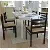 Image de Chaise de salle à manger 6 pcs Carré Bois Marron