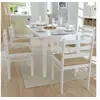Image de Chaise de salle à manger 6 pcs Carrée Bois Blanc
