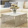 Image de Table basse argentée Design géométrique Aluminium