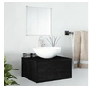 Image de Ensemble de meubles salle de bain 2 pcs noir bois d ingénierie
