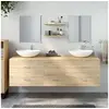 Image de Ensemble de meubles salle de bain 5 pcs chêne bois d ingénierie