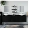Image de Ensemble de Meubles Salle de Bain Armoires 6 pcs, Armoires Murales avec Miroir, Placards de Rangement Toilette, 242565