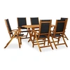 Image de Ensemble à manger d extérieur 7 pcs Bois d acacia solide