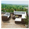 Image de Salon de jardin modulable 10 pieces 9 personnes resine tressee 70 x 70 x 52.5 cm beige