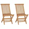 Image de Chaises pliables de jardin lot de 2 Bois de teck solide
