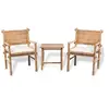 Image de Salon de jardin blanc bambou 2 personnes 50.0 x 40 x 50 cm 3 pieces