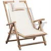 Image de Chaise en bambou empilable non pliable exterieur H. 91 cm blanc