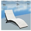 Image de Chaise longue en resine tressee L. 162 cm H. 86 cm gris non empilable pliable