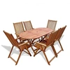 Image de Mobilier à dîner d'extérieur 7 pcs en Bois d'acacia solide