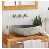 Image de Lavabo en pierre de rivière Ovale (45 53)x(34 41) cm