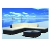 Image de Salon de jardin modulable resine tressee noir 6 pieces 74.0 x 74 x 31 5 personnes