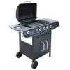 Image de Barbecue à gaz 4 + 1 zone de cuisson Noir