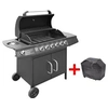Image de Barbecue à gaz 6+1 zones de cuisson noir