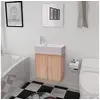 Image de Meubles de salle de bains trois pièces Beige