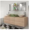 Image de Mobilier de salle de bain avec lavabo 7 pcs Beige