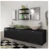 Image de 8 pièces de mobilier de salle de bain et lavabo Noir