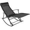 Image de Lot de 2 chaise exterieur pliable H. 83 cm en acier noir