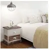 Image de Table de chevet 2 pcs Marron et Blanc
