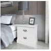 Image de Table de chevet 2 pcs Blanc