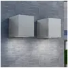 Image de Applique murale d'extérieur forme de cube 2 pcs Lampe éclairage de jardin 42224