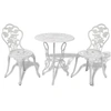 Image de Ensemble de bistro 3 pcs Aluminium coulé Blanc