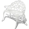Image de Banc de jardin 100 cm Aluminium coulé Blanc