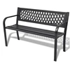 Image de Banc de jardin 118 cm Acier Noir