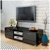 Image de Meuble tv noir brillant 120 x 40,3 x 34,7 cm