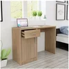 Image de Bureau avec tiroir et placard Chêne 100x40x73 cm