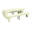 Image de Housse pour table de pique-nique/bancs 3 pièces Crème
