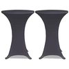 Image de Housse de table extensible 60 cm 2 pcs Anthracite