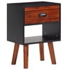 Image de Bois d acacia massif Table de chevet 40x30x57 cm